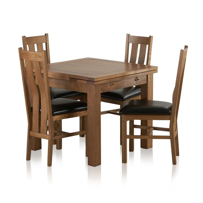 Rustic Solid Oak Dining Table